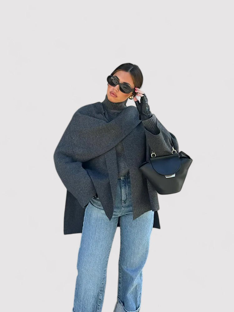 Ancien | Elegant Women's Scarf Coat afbeelding 2
