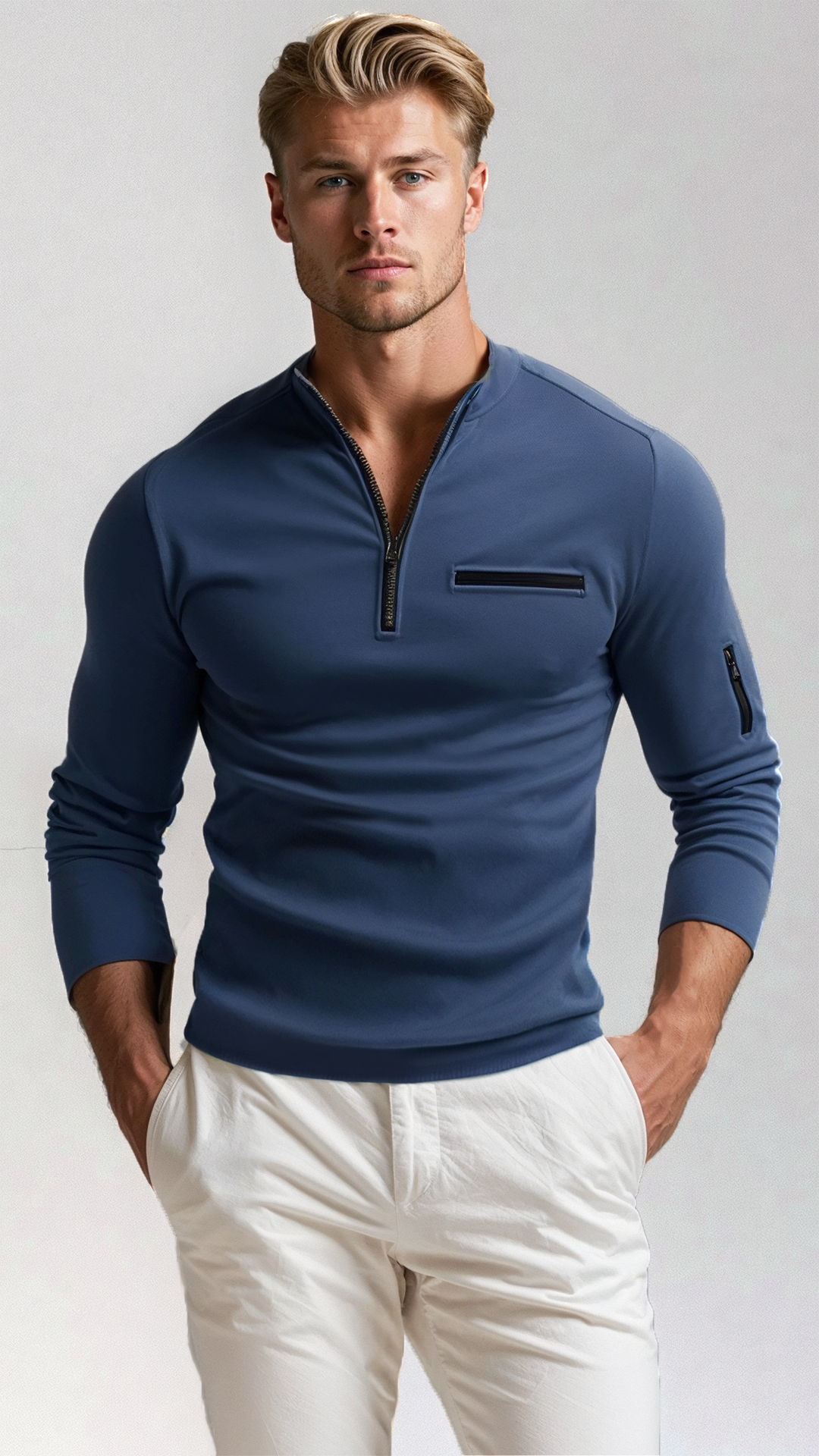 Gents | Luxury Quarter-Zip Sweater afbeelding 1