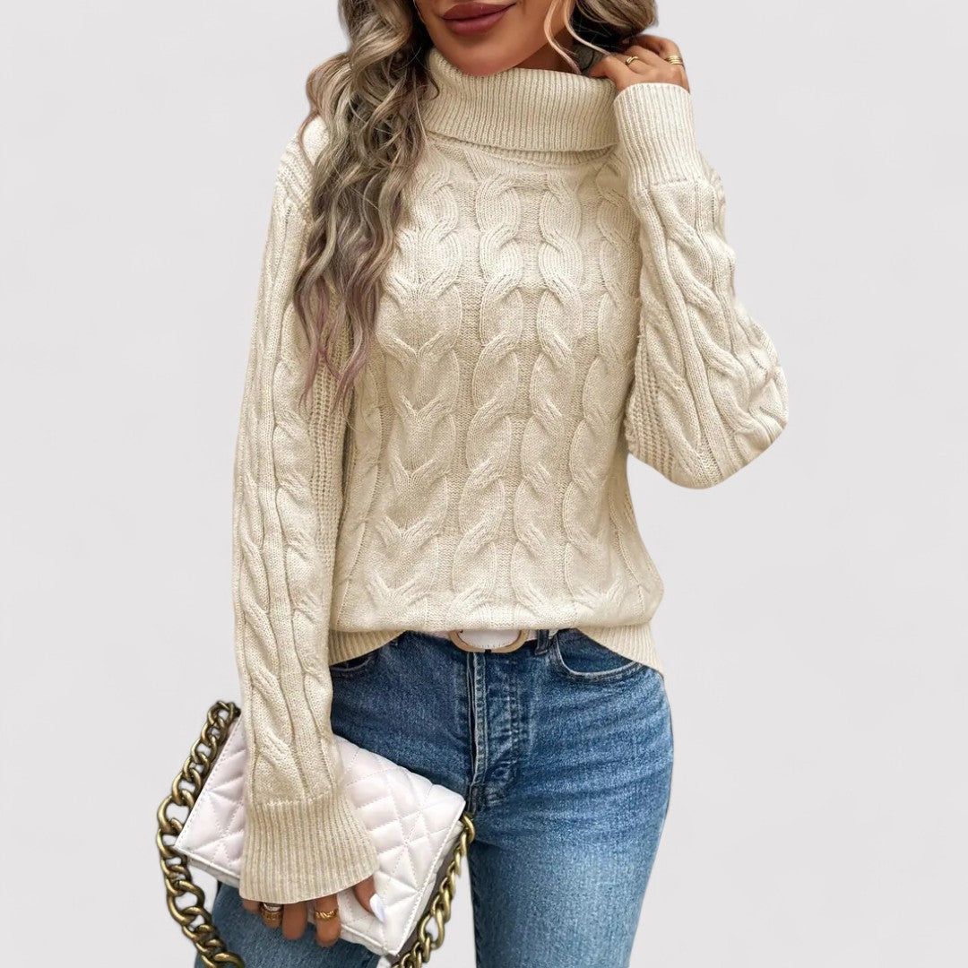 Ancien | Women's Warm Knitted Turtleneck Sweater afbeelding 13