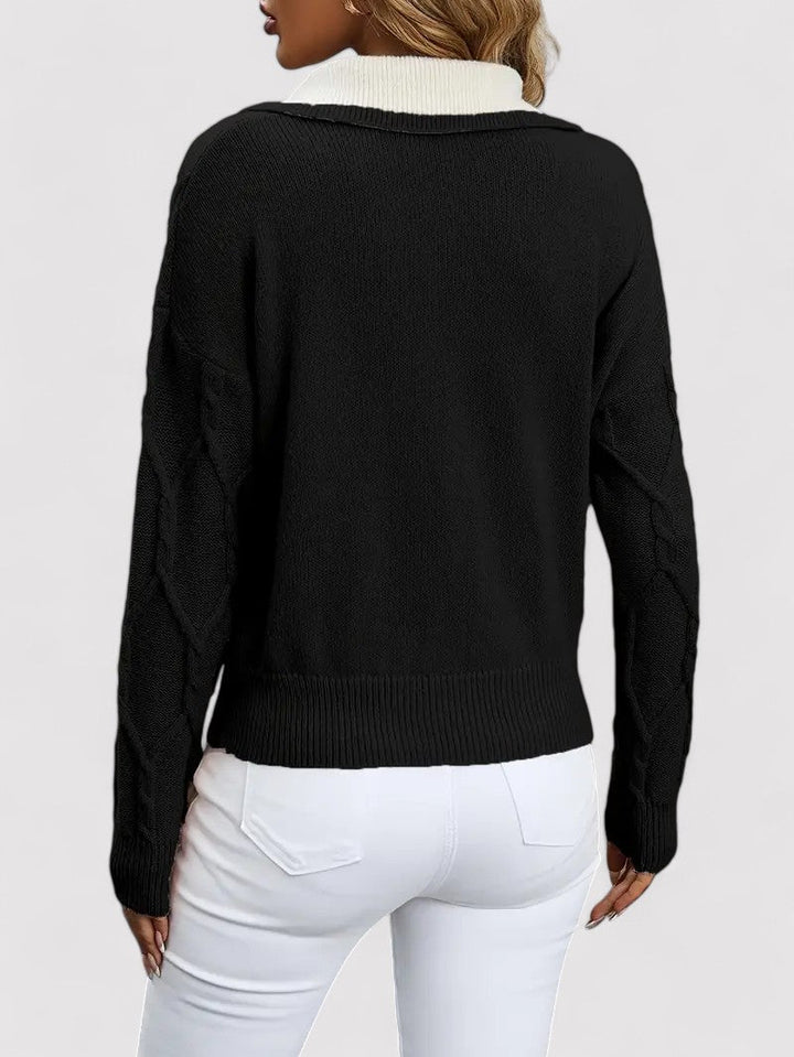 Ancien | Women's Cable Knitted Autumn Sweater afbeelding 15