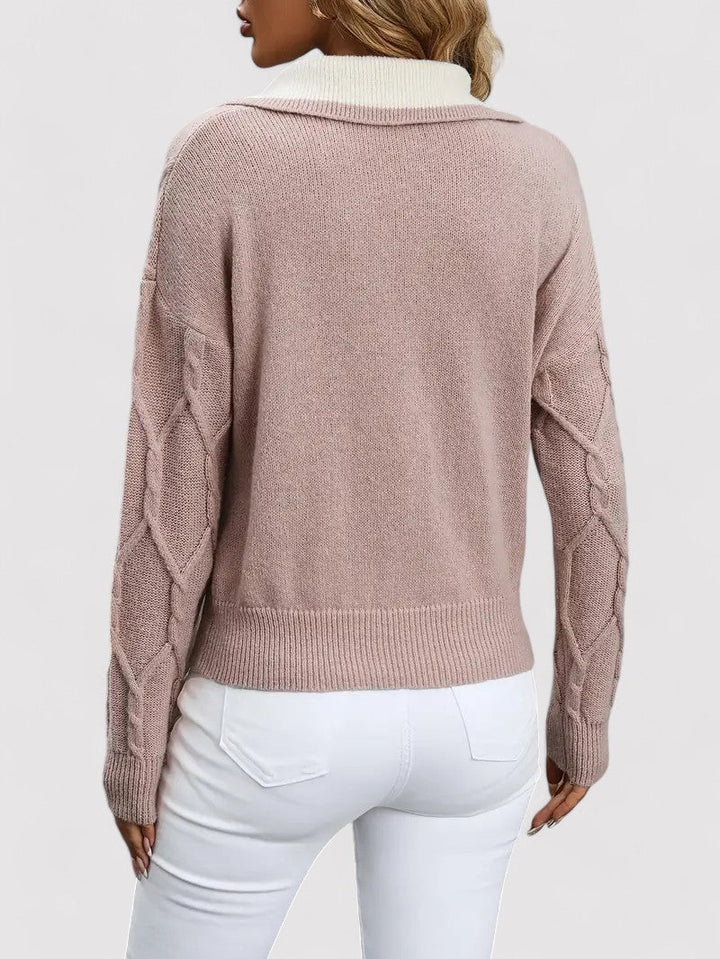 Ancien | Women's Cable Knitted Autumn Sweater afbeelding 6
