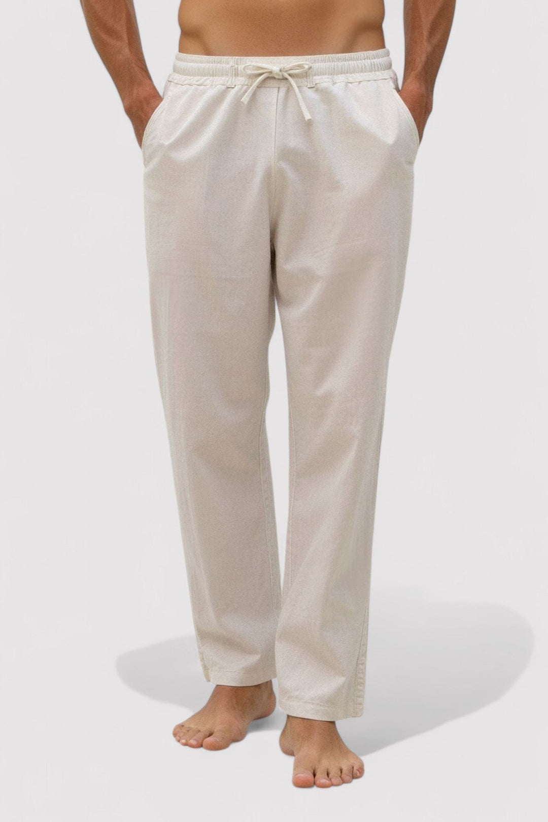 Ancien | Men's Old Money Cotton & Linen Blend Drawstring Pants afbeelding 15