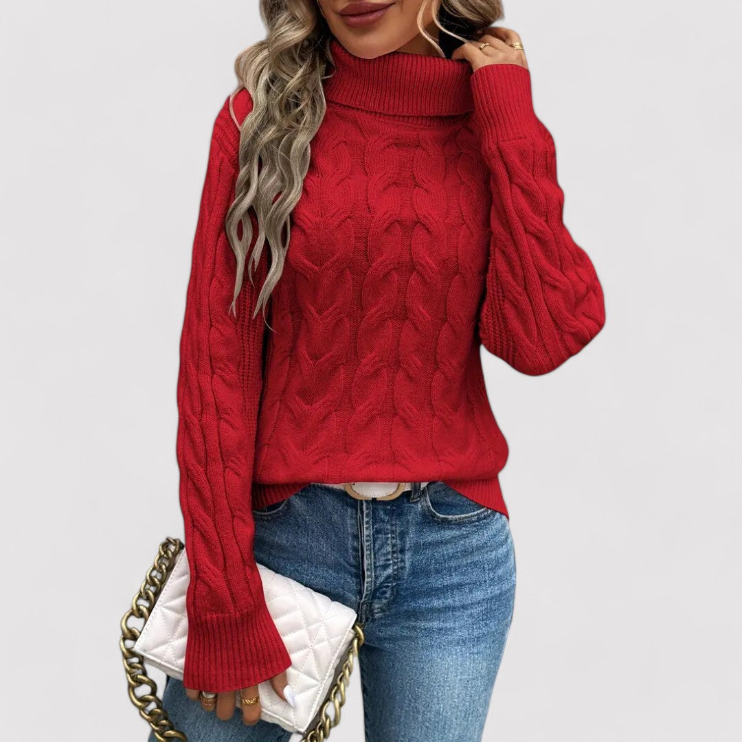 Ancien | Women's Warm Knitted Turtleneck Sweater afbeelding 3
