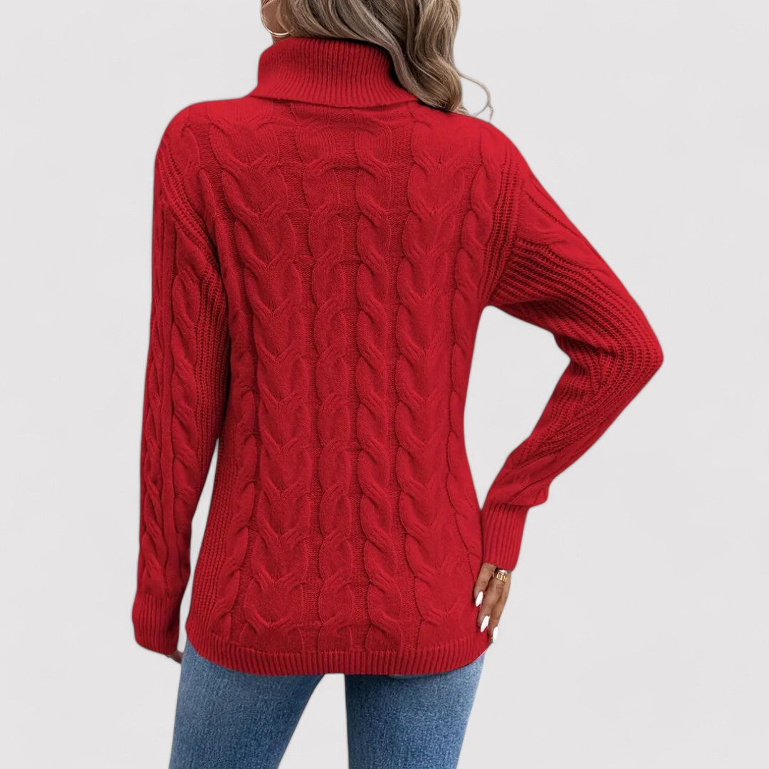 Ancien | Women's Warm Knitted Turtleneck Sweater afbeelding 4