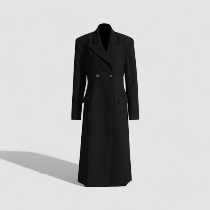 Ancien | Elegant Long Noir Coat afbeelding 1