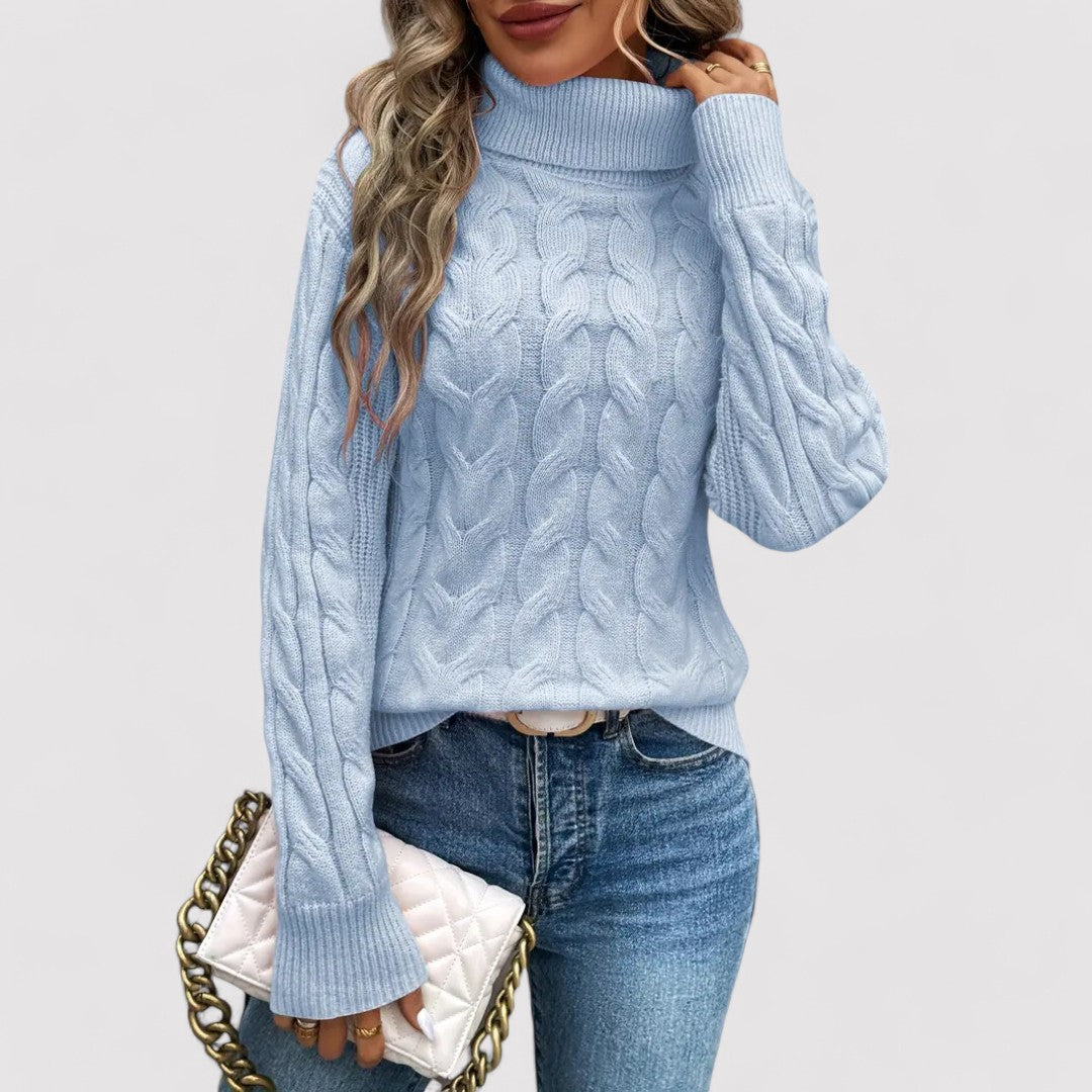 Ancien | Women's Warm Knitted Turtleneck Sweater afbeelding 1
