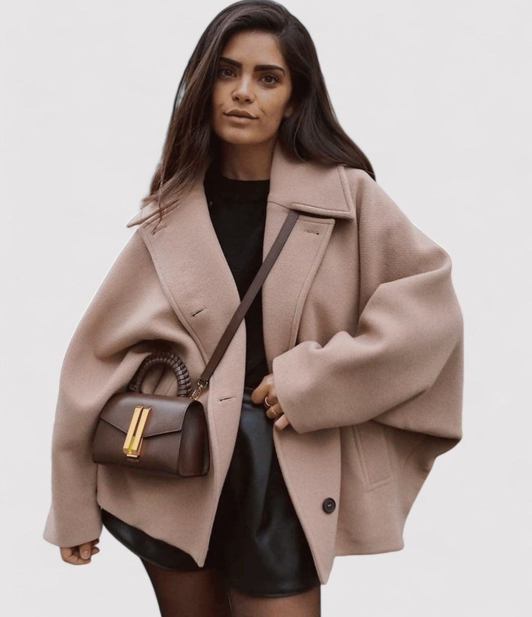 Ancien | Women's Autumn Oversized Wool Coat afbeelding 5