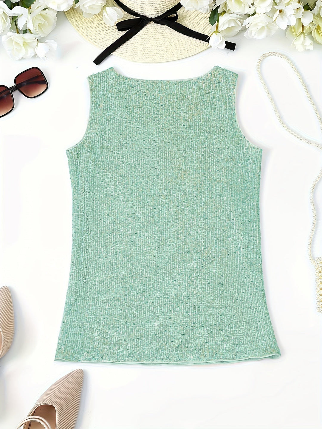 Lila | Stylish stitched V-neck tank top