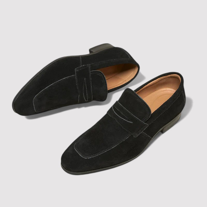 Ancien | Old Money Suede Penny Loafers afbeelding 5
