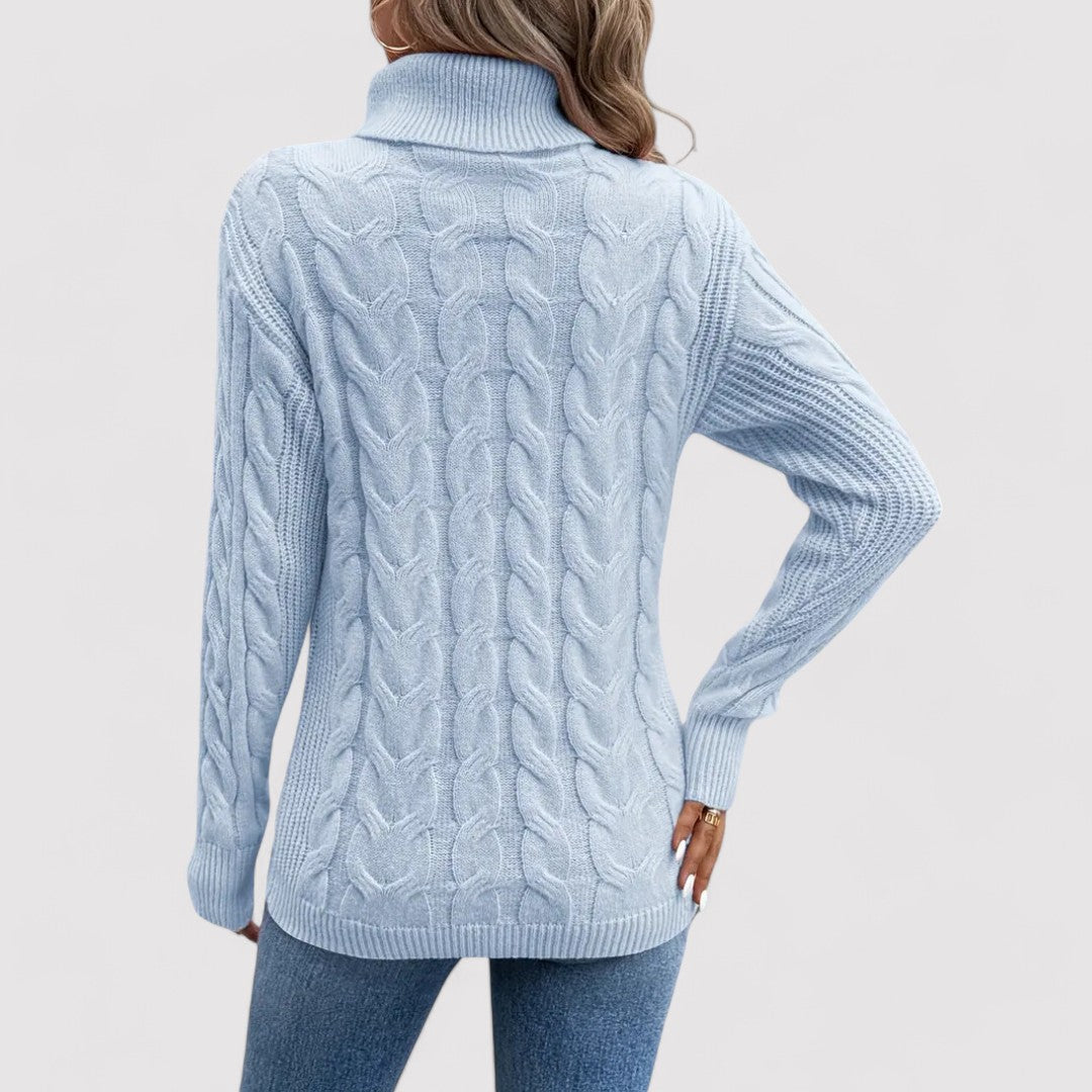 Ancien | Women's Warm Knitted Turtleneck Sweater afbeelding 2