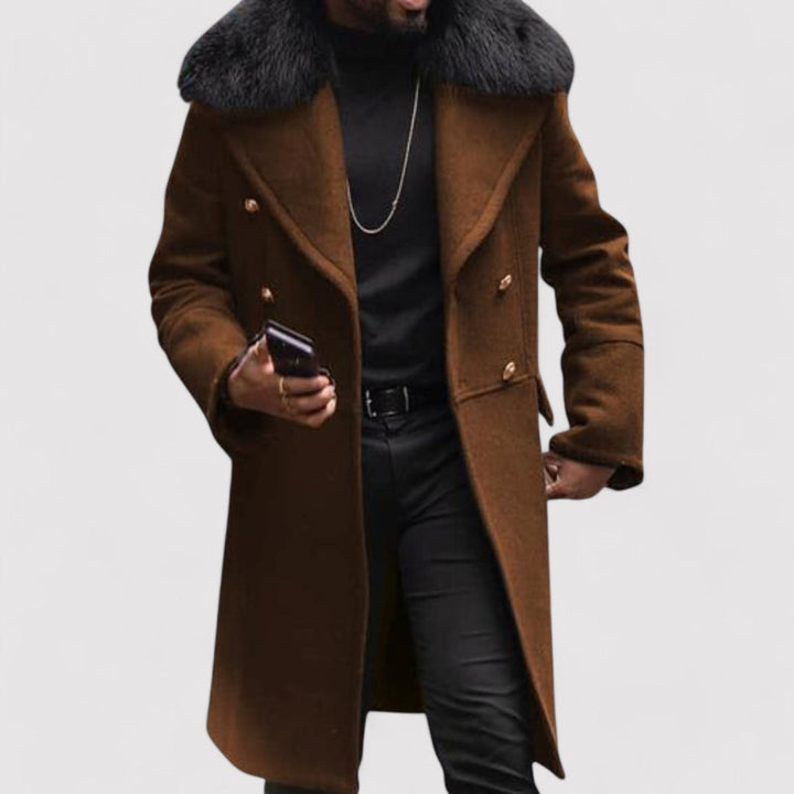 Ancien | Warm Men's Long Winter Coat afbeelding 2