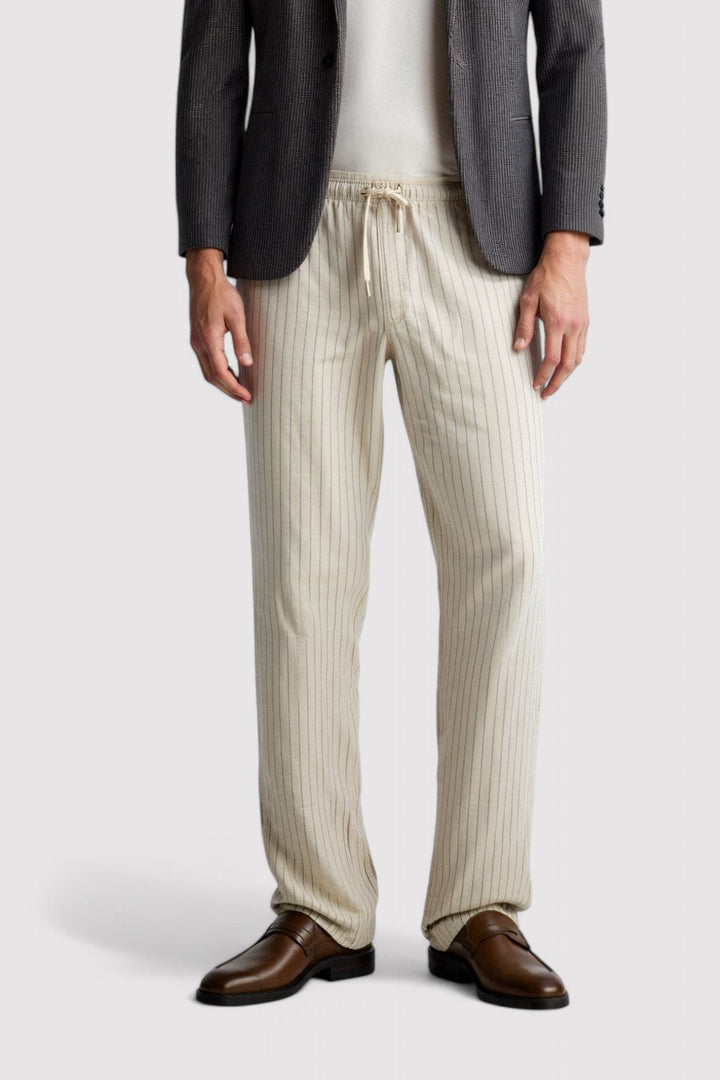 Ancien | Men's Old Money Breathable Solid Drawstring Linen Pants afbeelding 2
