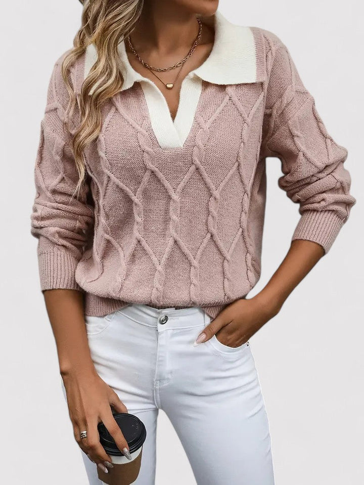 Ancien | Women's Cable Knitted Autumn Sweater afbeelding 7