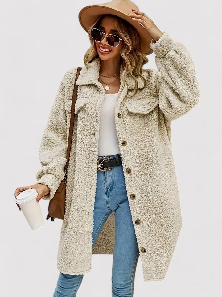 Ancien | Apricot Teddy Fleece Jacket afbeelding 3