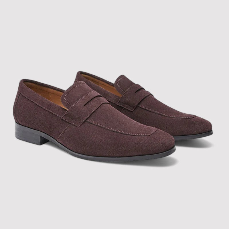 Ancien | Old Money Suede Penny Loafers afbeelding 6