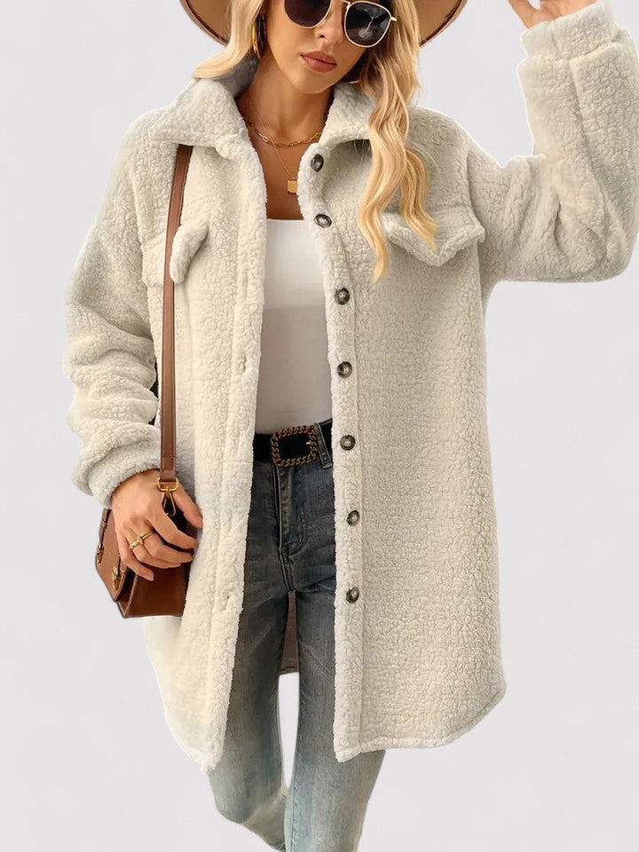 Ancien | Apricot Teddy Fleece Jacket afbeelding 5