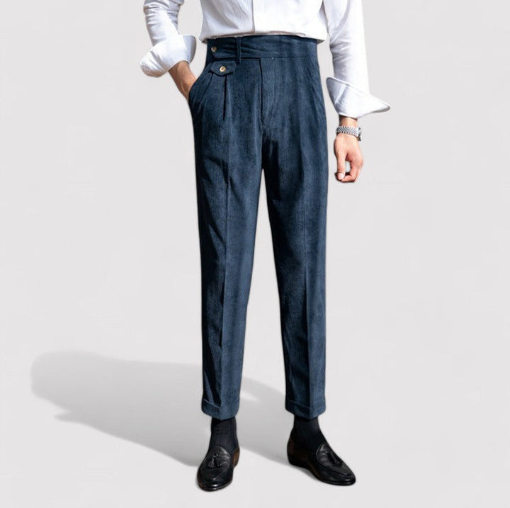Ancien | Men's Corduroy Pleated Trousers afbeelding 5