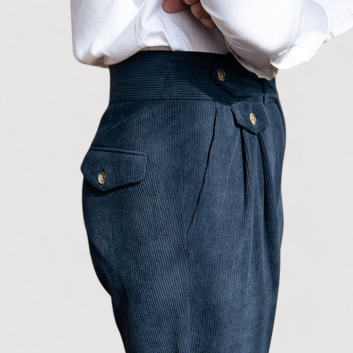 Ancien | Men's Corduroy Pleated Trousers afbeelding 7