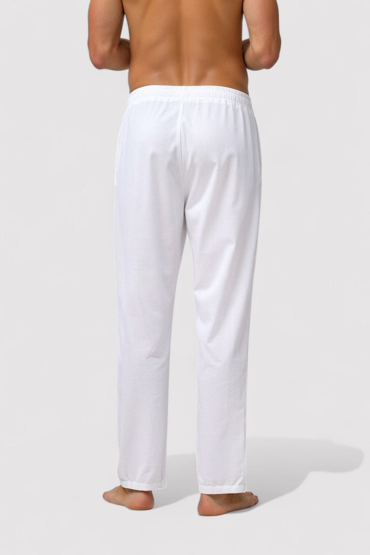 Ancien | Men's Old Money Cotton & Linen Blend Drawstring Pants afbeelding 7