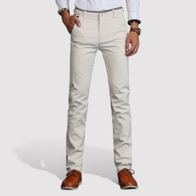 Ancien | Cotton Stylish Business Plain Trousers afbeelding 1