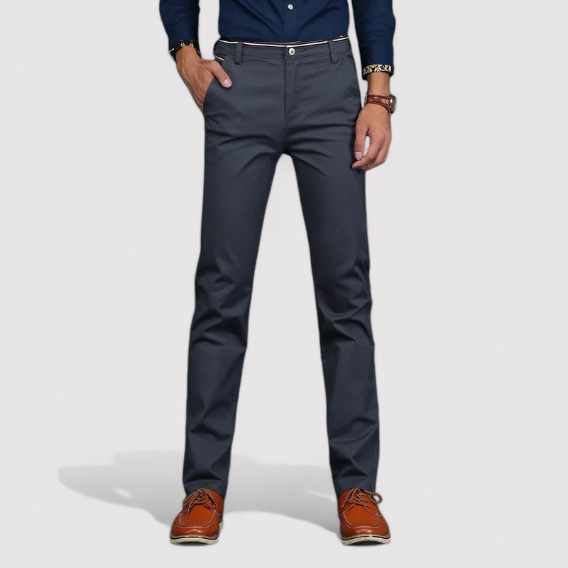 Ancien | Cotton Stylish Business Plain Trousers afbeelding 4