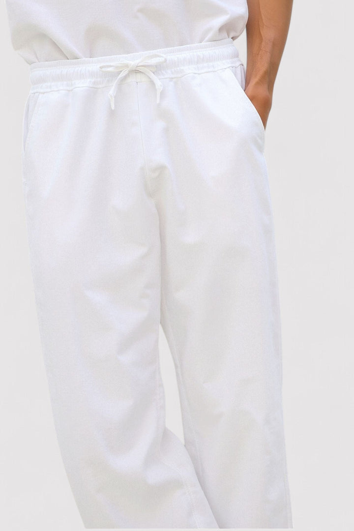Ancien | Men's Old Money Cotton & Linen Blend Drawstring Pants afbeelding 4