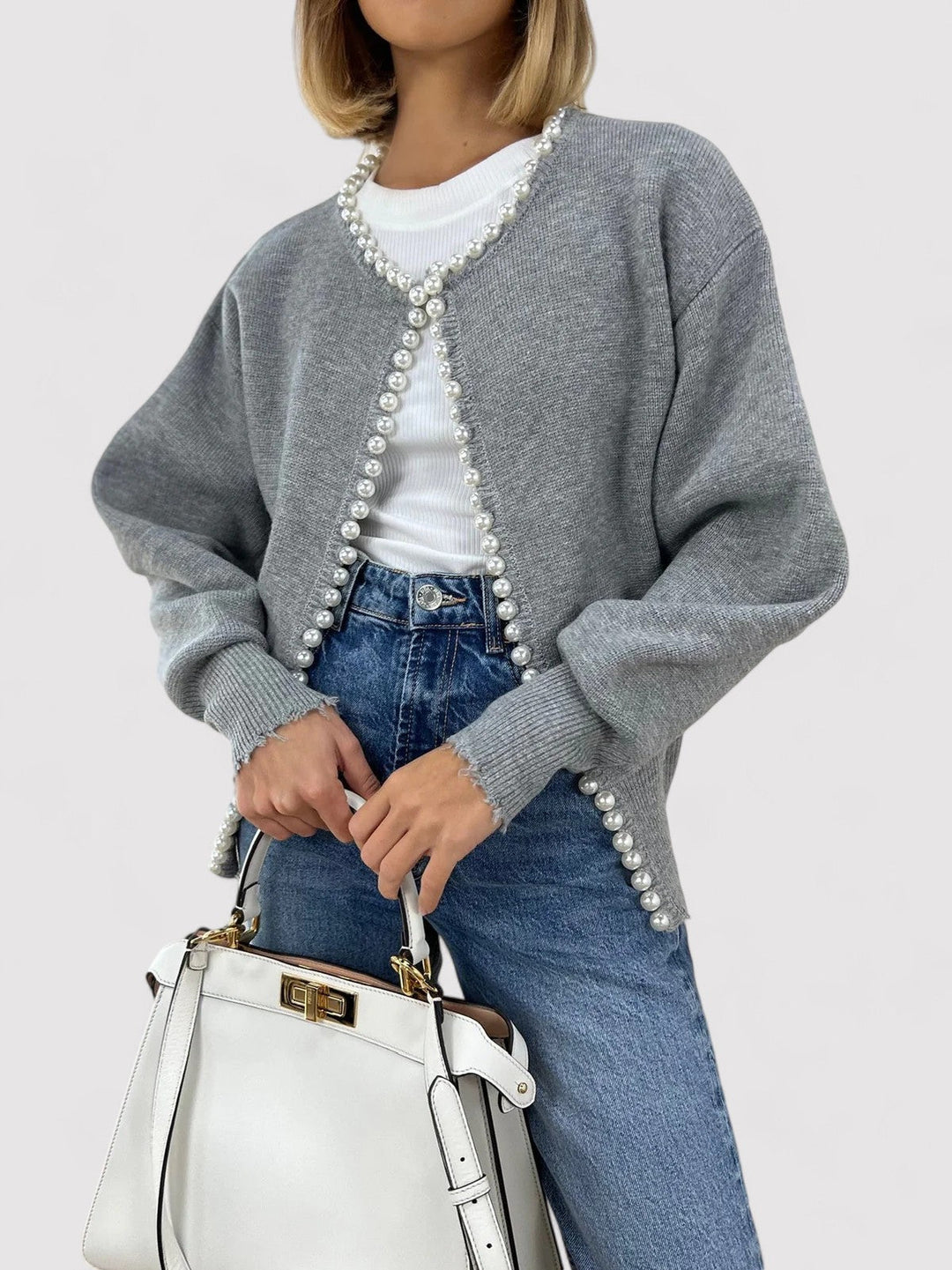 Ancien | Luxurious Women's Pearl Cardigan afbeelding 1