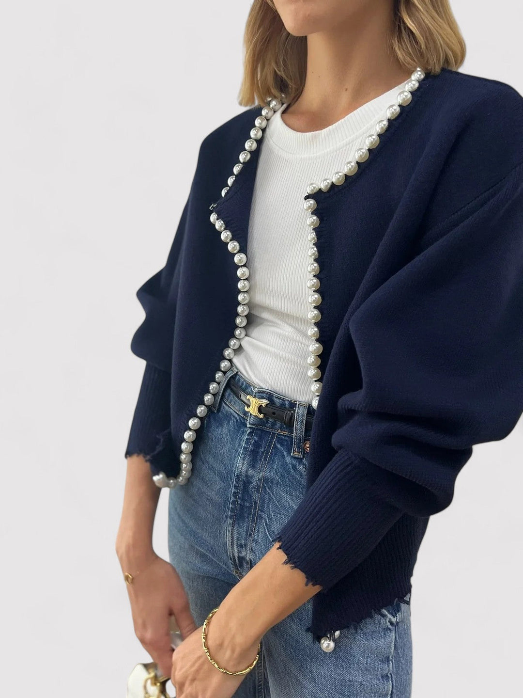 Ancien | Luxurious Women's Pearl Cardigan afbeelding 5