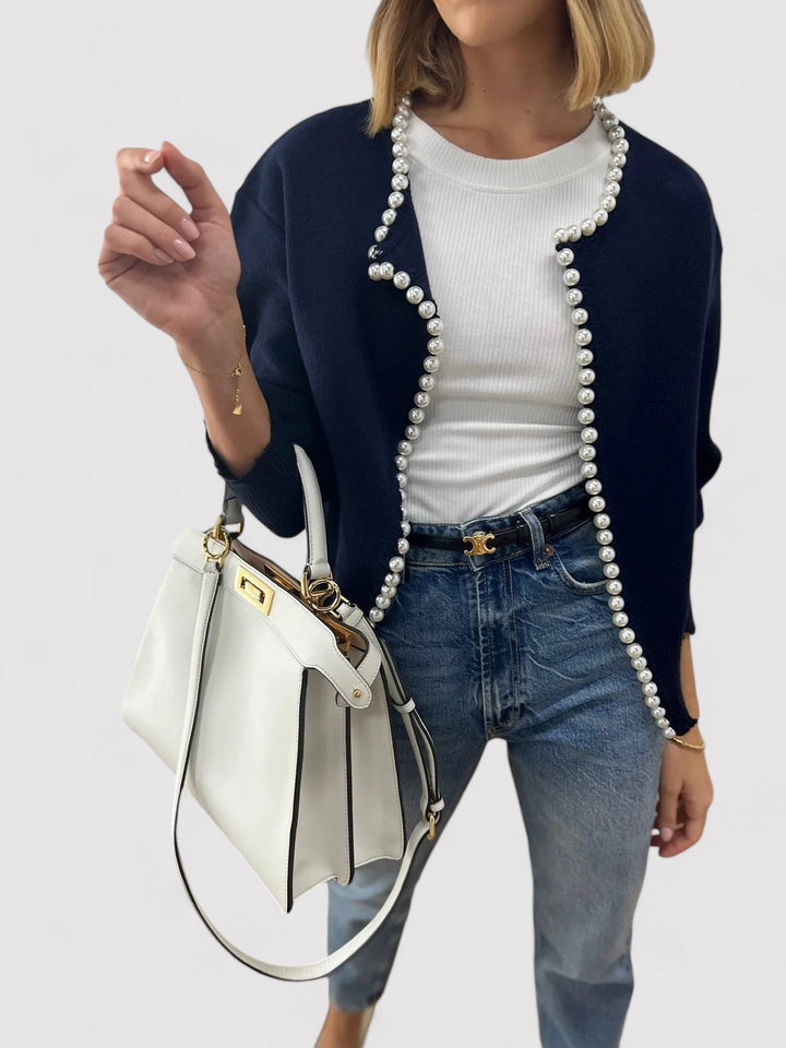 Ancien | Luxurious Women's Pearl Cardigan afbeelding 6