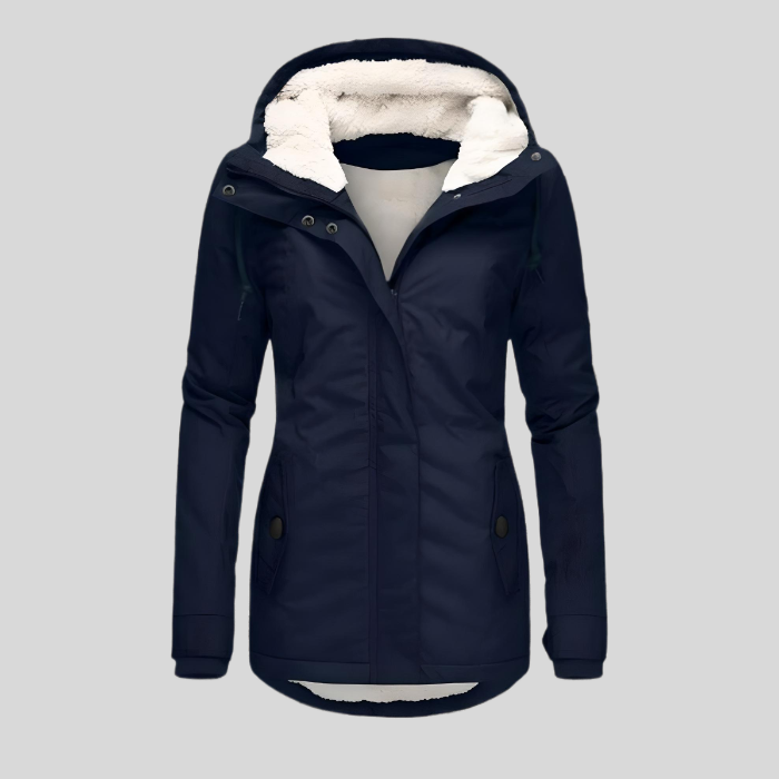Long and Waterproof Winter Coat with Hood and Warm Lining afbeelding 3