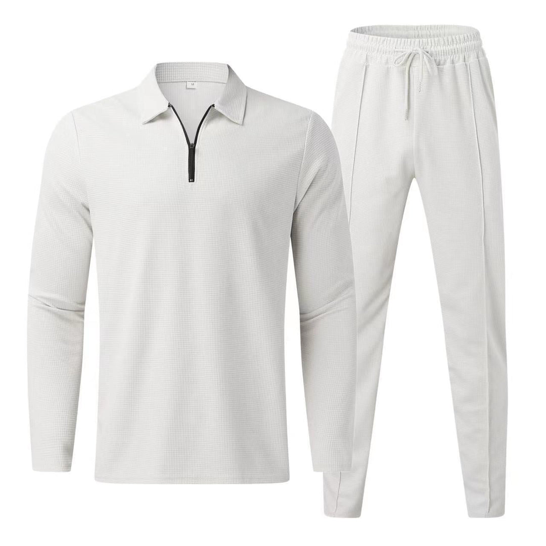 Liam | Stylish long-sleeve men's polo and comfortable sweatpants set