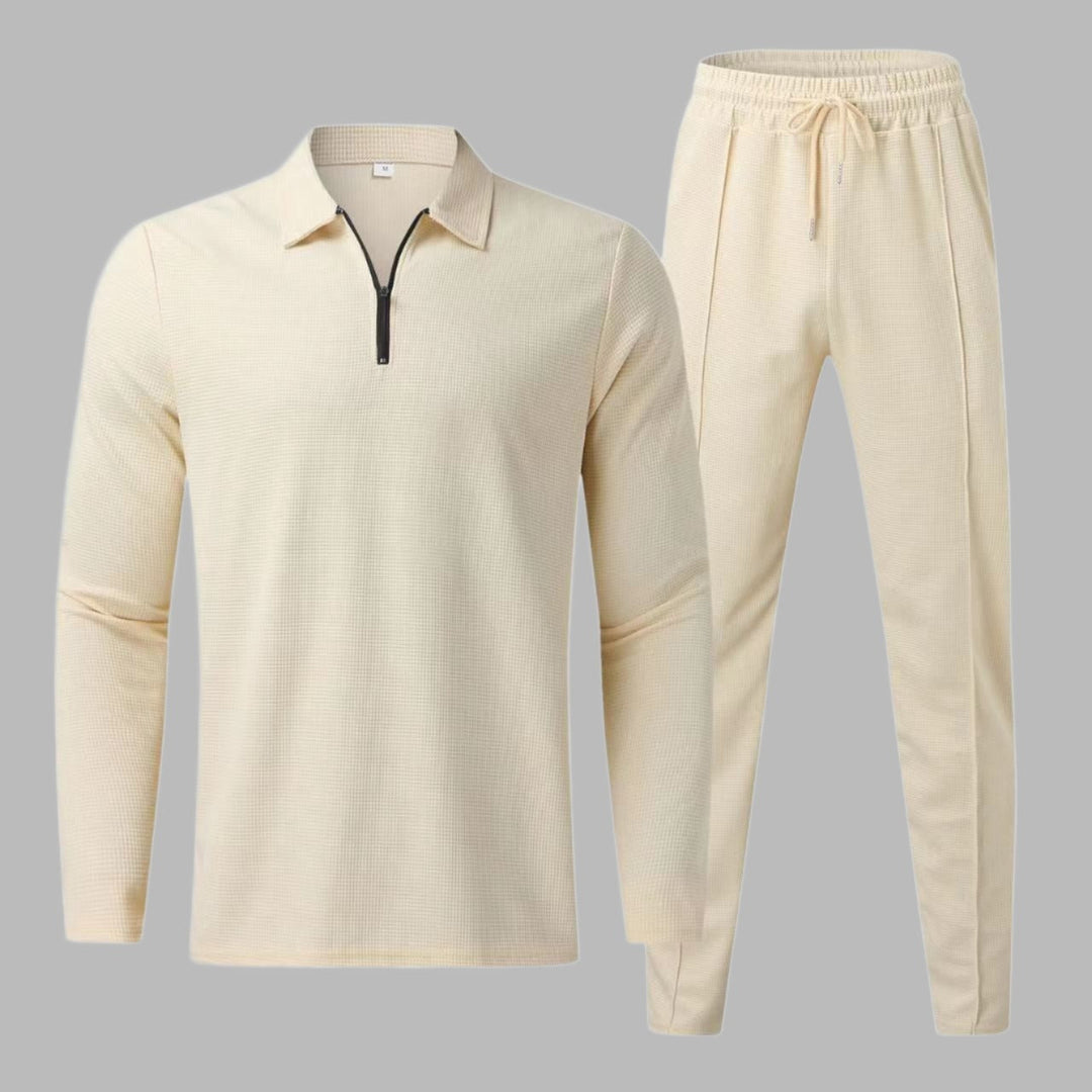 Liam | Stylish long-sleeve men's polo and comfortable sweatpants set