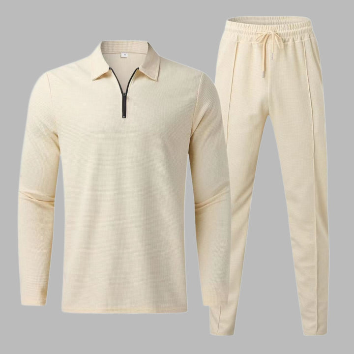 Liam | Stylish long-sleeve men's polo and comfortable sweatpants set