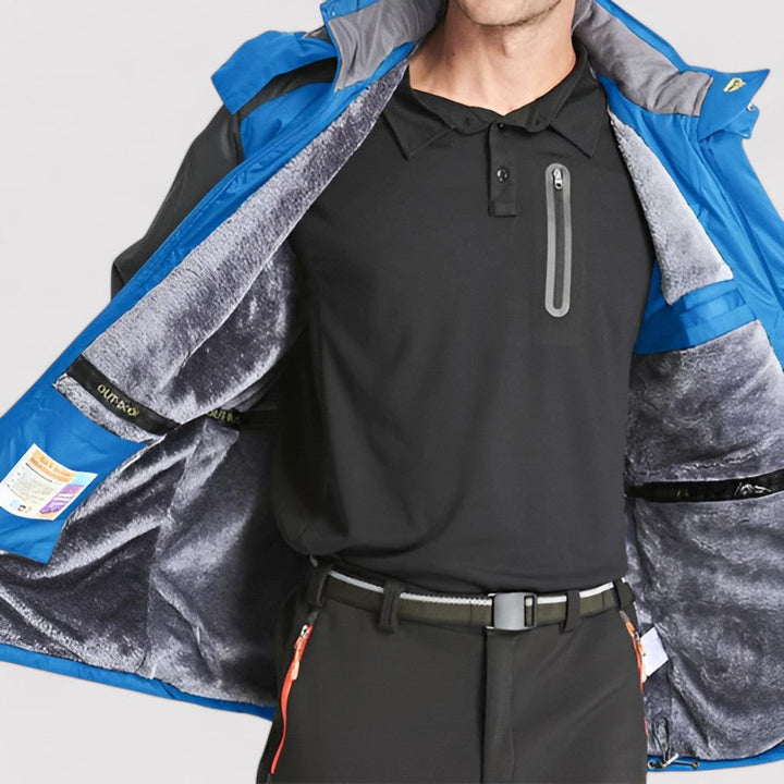 Ancien | Men's Thick Fleece-lined Waterproof Winter Jacket afbeelding 3