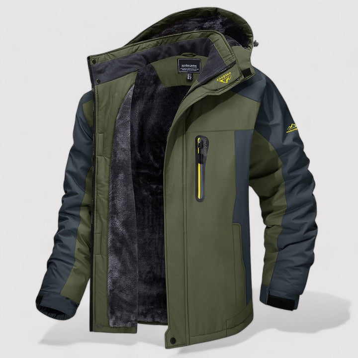Ancien | Men's Thick Fleece-lined Waterproof Winter Jacket afbeelding 4
