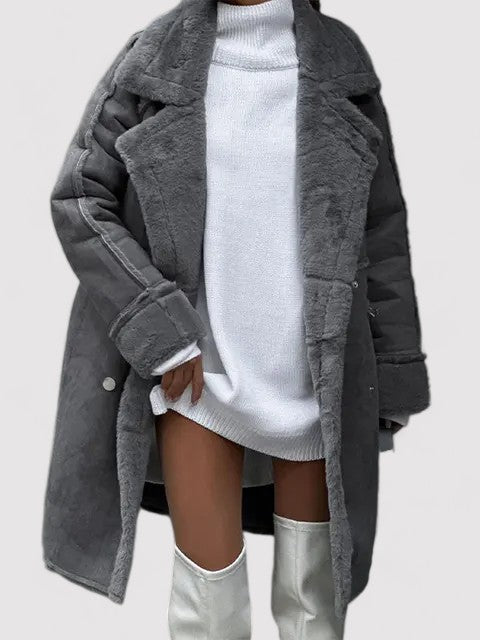 Ancien | Warm Wool Blend Coat for Women afbeelding 4