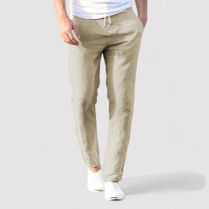 Ancien | Men's Linen Casual Summer Trousers afbeelding 3