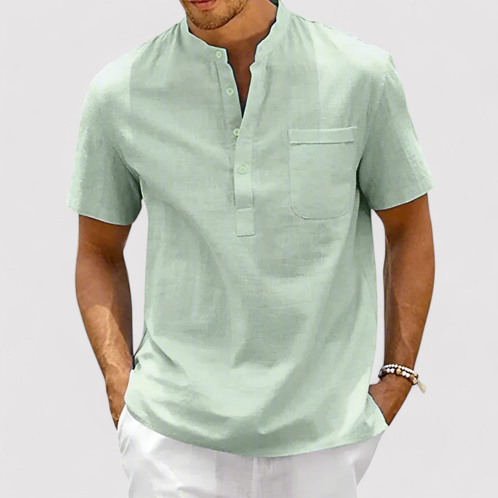 Ancien | Men's Pure Linen Shirt afbeelding 5