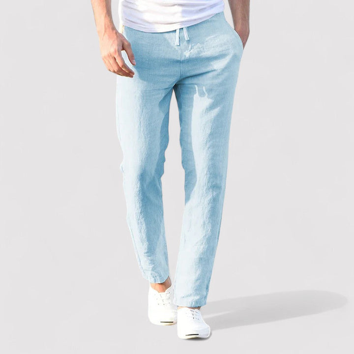 Ancien | Men's Linen Casual Summer Trousers afbeelding 2