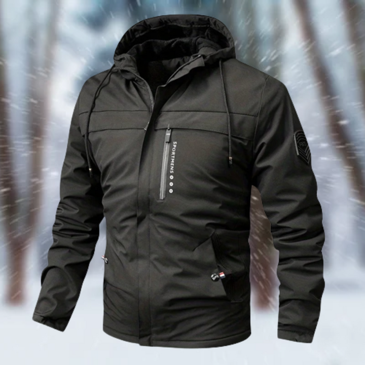 Oliver | Men's luxe waterproof jacket with hood