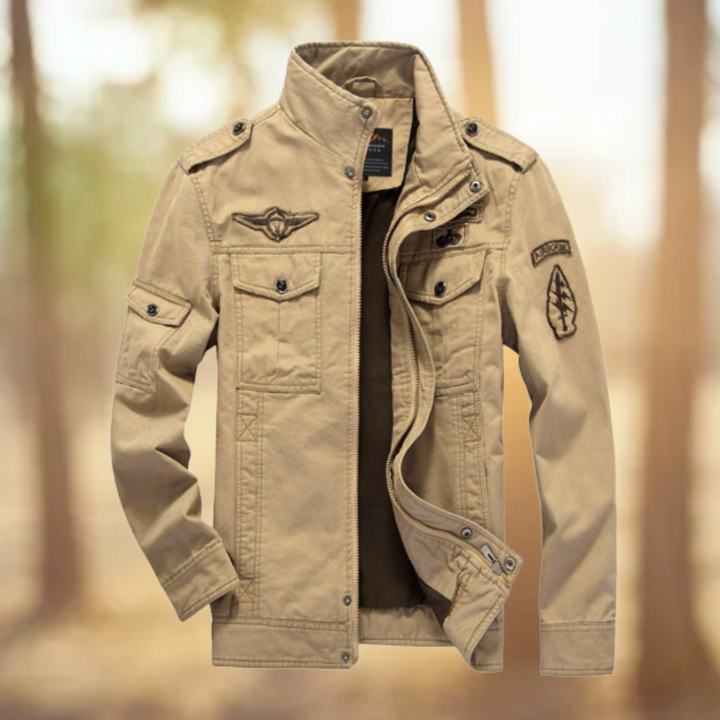 Oliver | Elegant casual windbreaker with stand-up collar for men