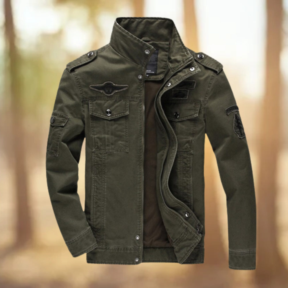 Oliver | Elegant casual windbreaker with stand-up collar for men