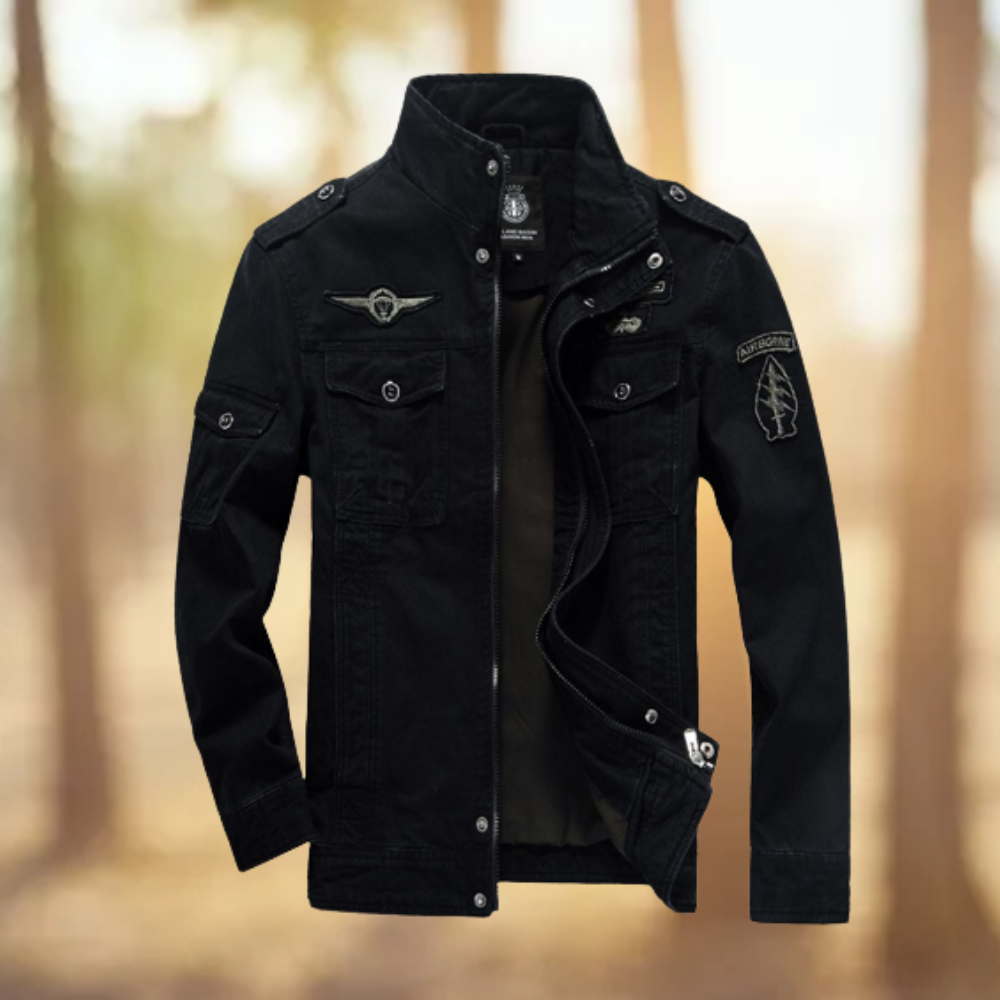 Oliver | Elegant casual windbreaker with stand-up collar for men
