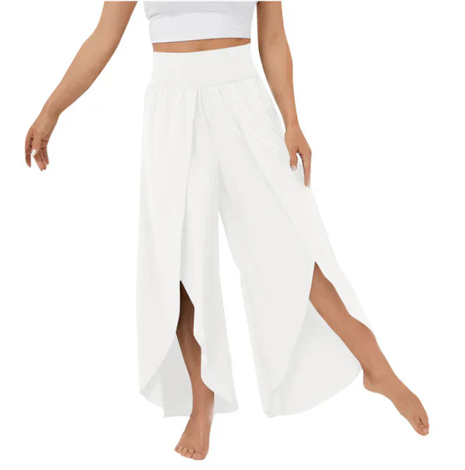 Mia | Trendy women's wide-leg pants with stylish split