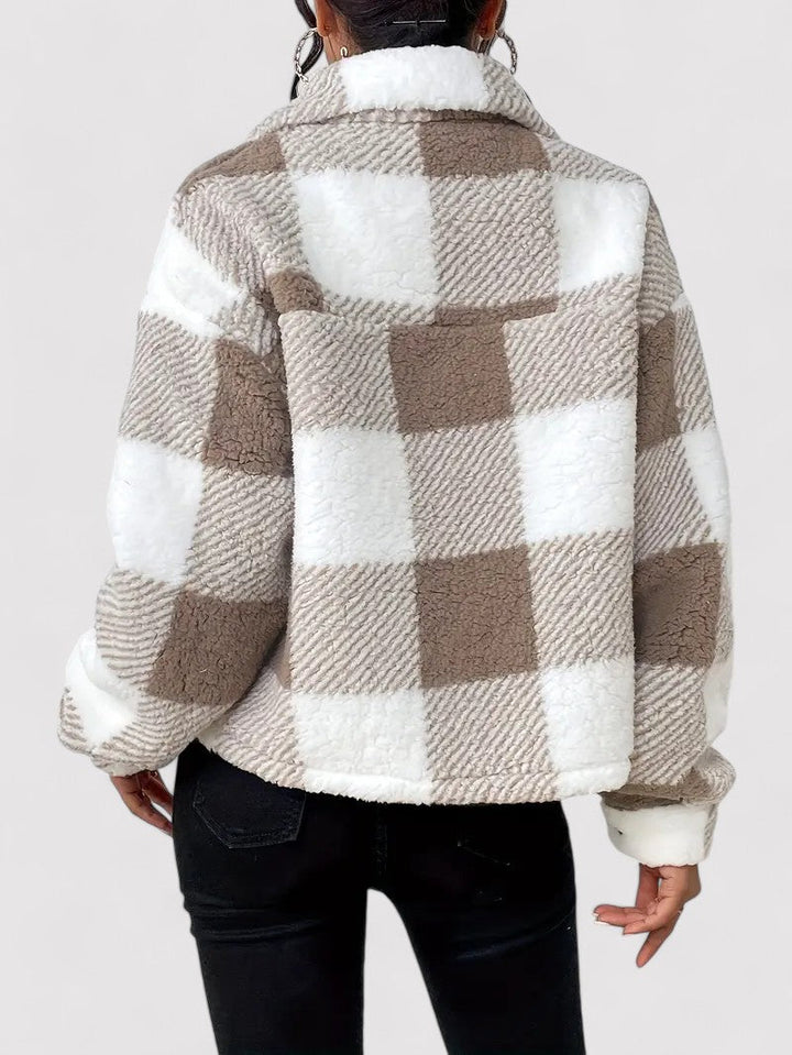 Ancien | Checkered Ladies Jacket with Buttoned Closure afbeelding 2