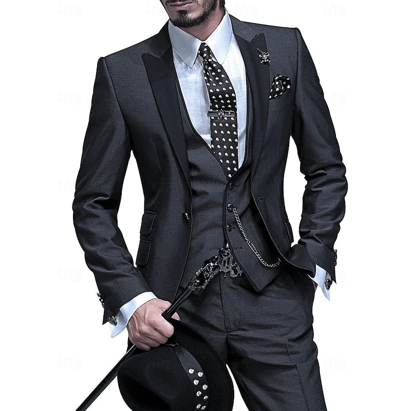 Three-Piece Linen Set for Men: Business Blazer, Vest and Trousers afbeelding 4
