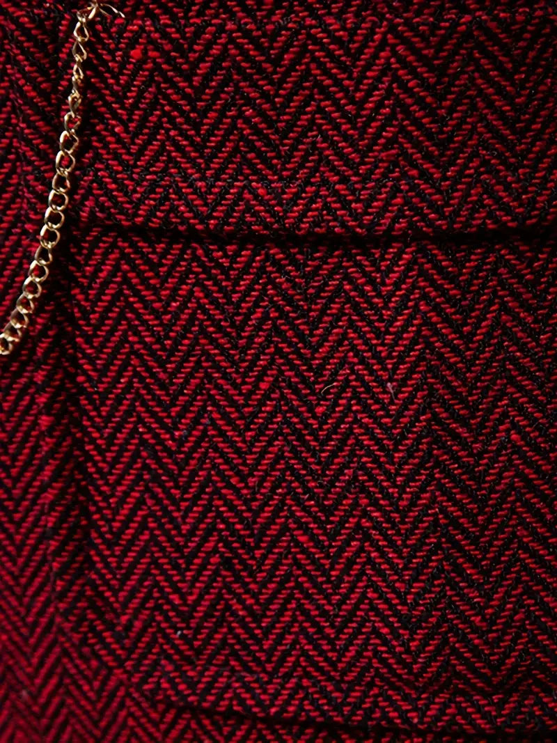 Ancient Elegant Retro Men's Vest with Herringbone Pattern afbeelding 7