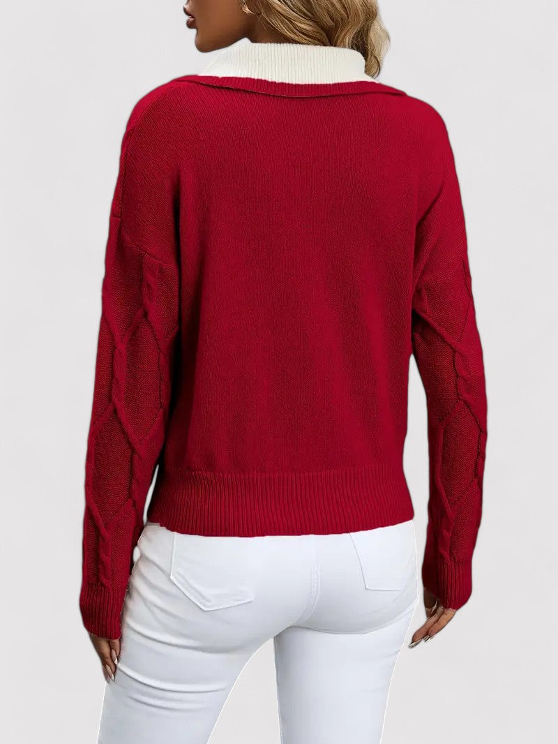 Ancien | Women's Cable Knitted Autumn Sweater afbeelding 18