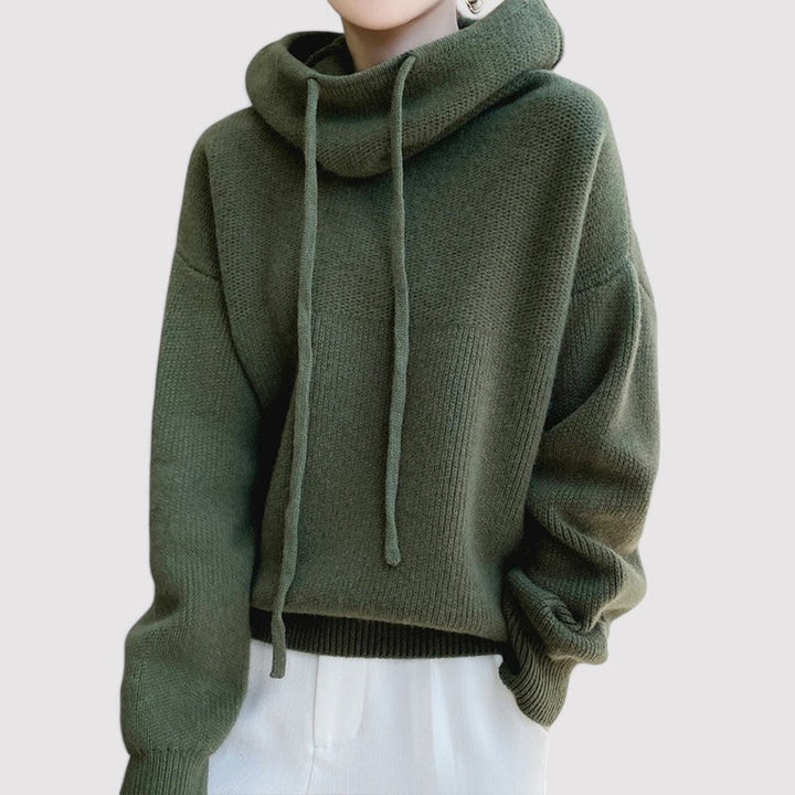 Ancien | Women's Wool Knitted Hoodie afbeelding 2
