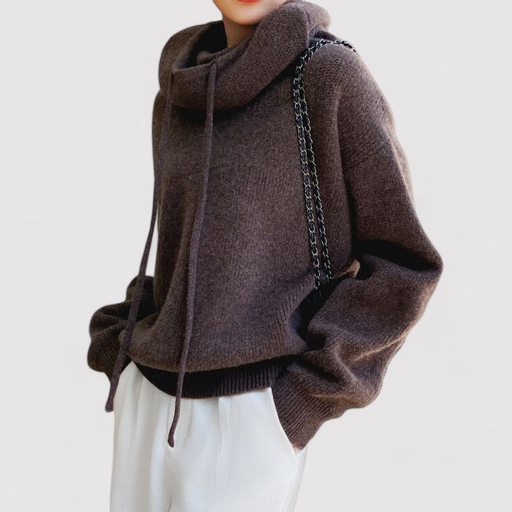 Ancien | Women's Wool Knitted Hoodie afbeelding 6
